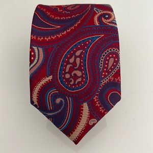 NWOT Boy’s (8-15 ages) Paisley Red Blue Tie